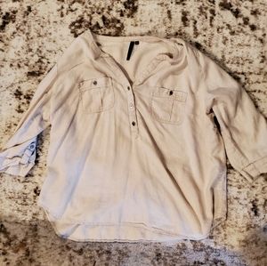 Linen mix Cream top